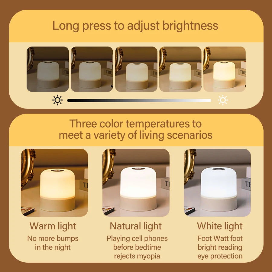 16-Color RGB Touch Bedside Lamp