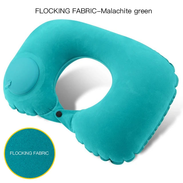 Inflatable U-Shaped Travel Neck Pillow