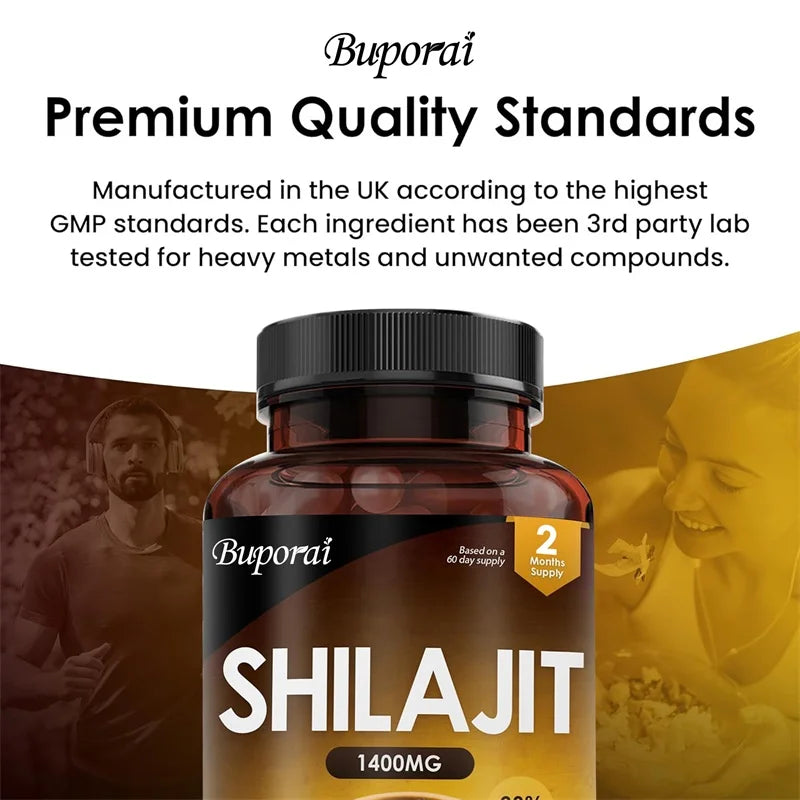 Shilajit Capsules 1400mg – Energy & Immunity