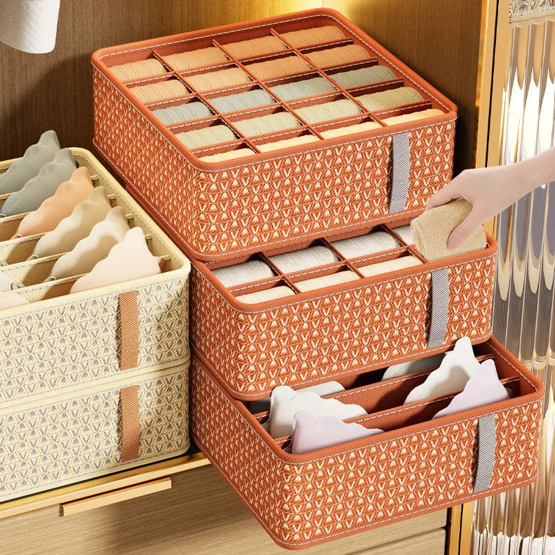 Multi-Compartment Underwear Organizer Box