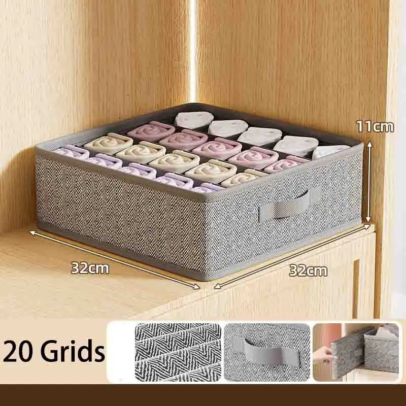 Multi-Compartment Underwear Organizer Box