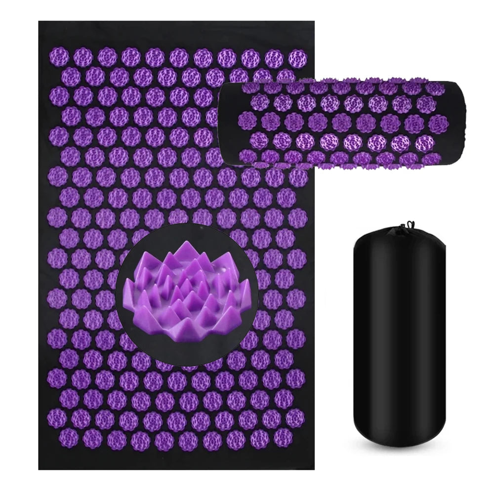 Acupressure Yoga Mat & Foot Massage Pillow