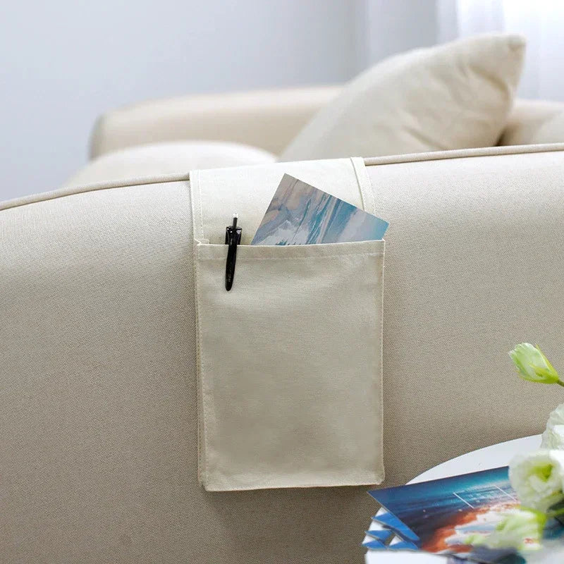 Cotton Linen Bedside Hanging Storage Organizer