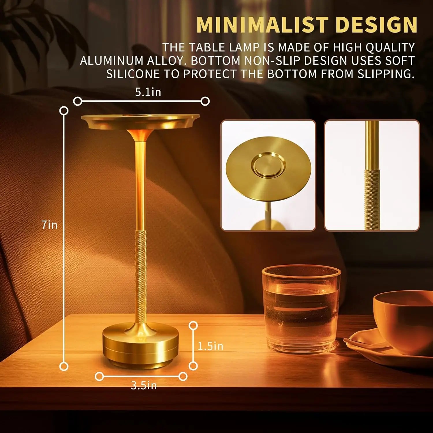 Wireless Retro LED Desk Lamp USB
