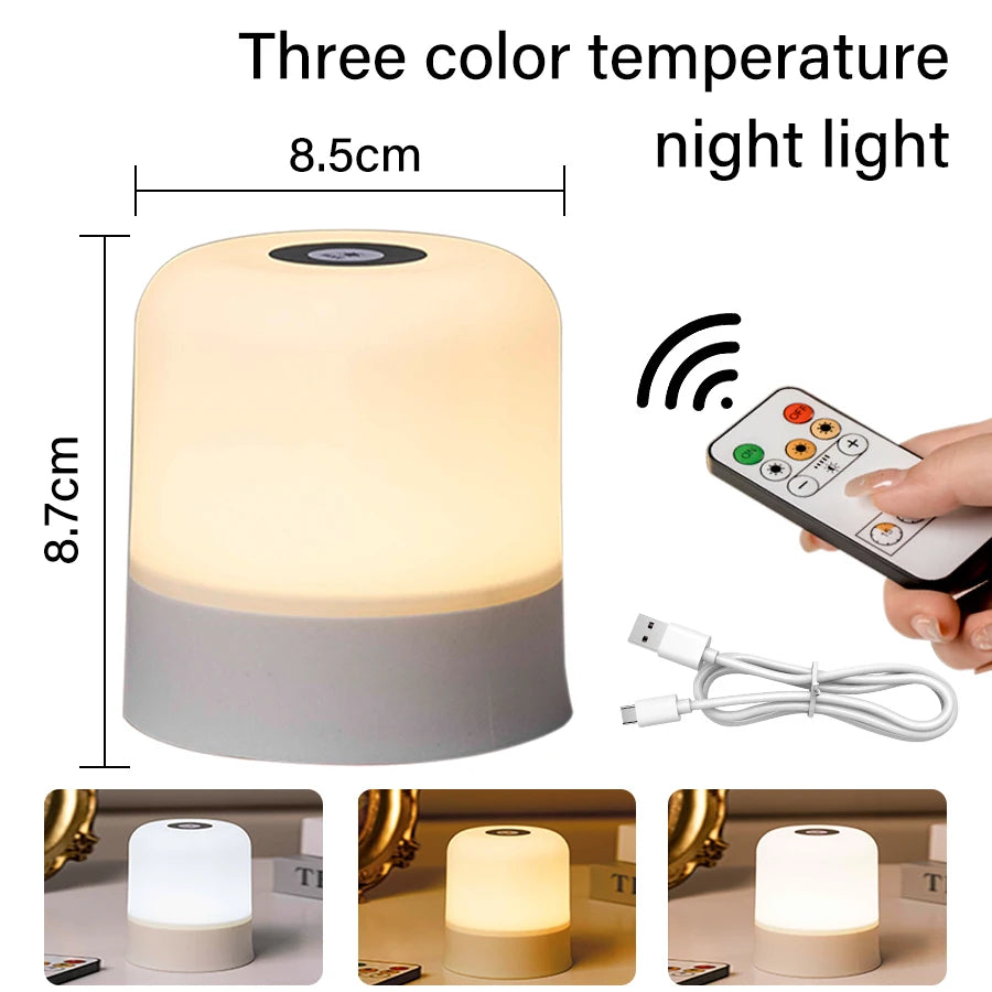 16-Color RGB Touch Bedside Lamp