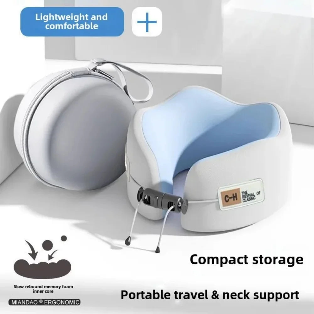 Portable U-Shaped Memory Cotton Travel Pillow