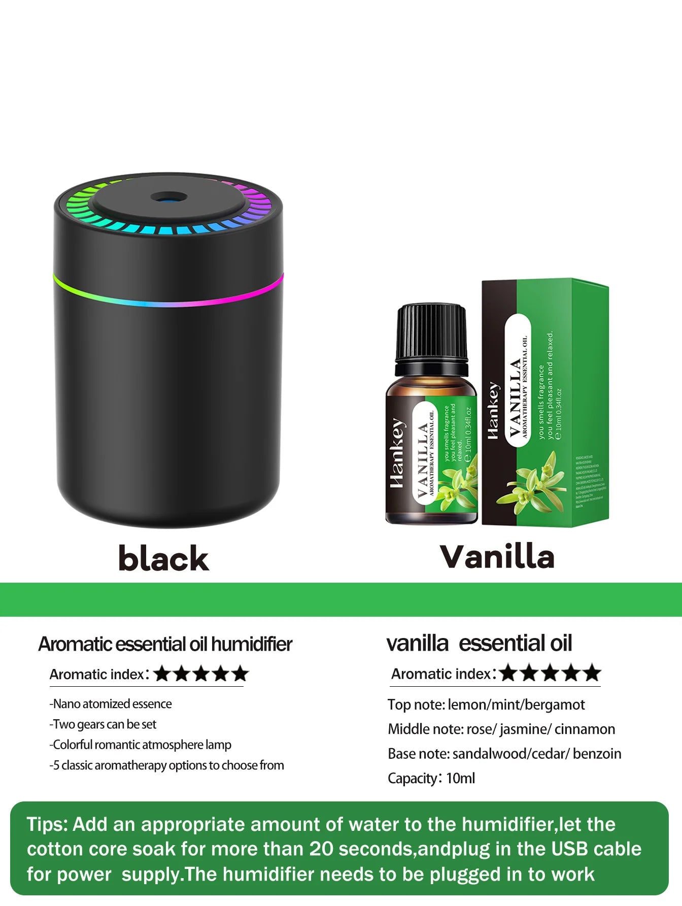 180ml Aromatherapy Diffuser with LED