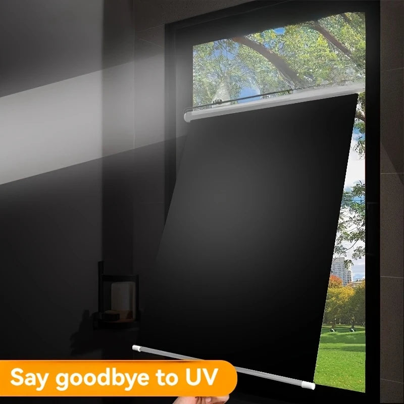 No-Drill Blackout Roller Blind – Window Shade