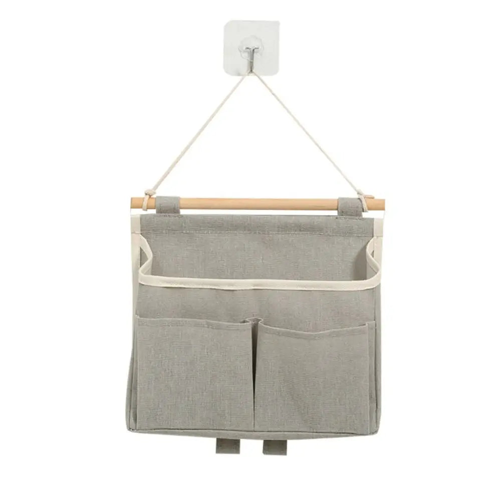 Wall-Mounted Bedside Organizer – Multi Pocket