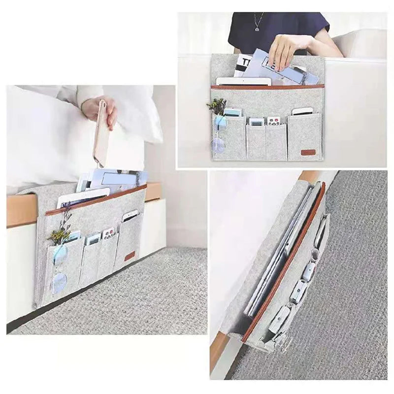 Felt Bedside Storage Pocket Organizer