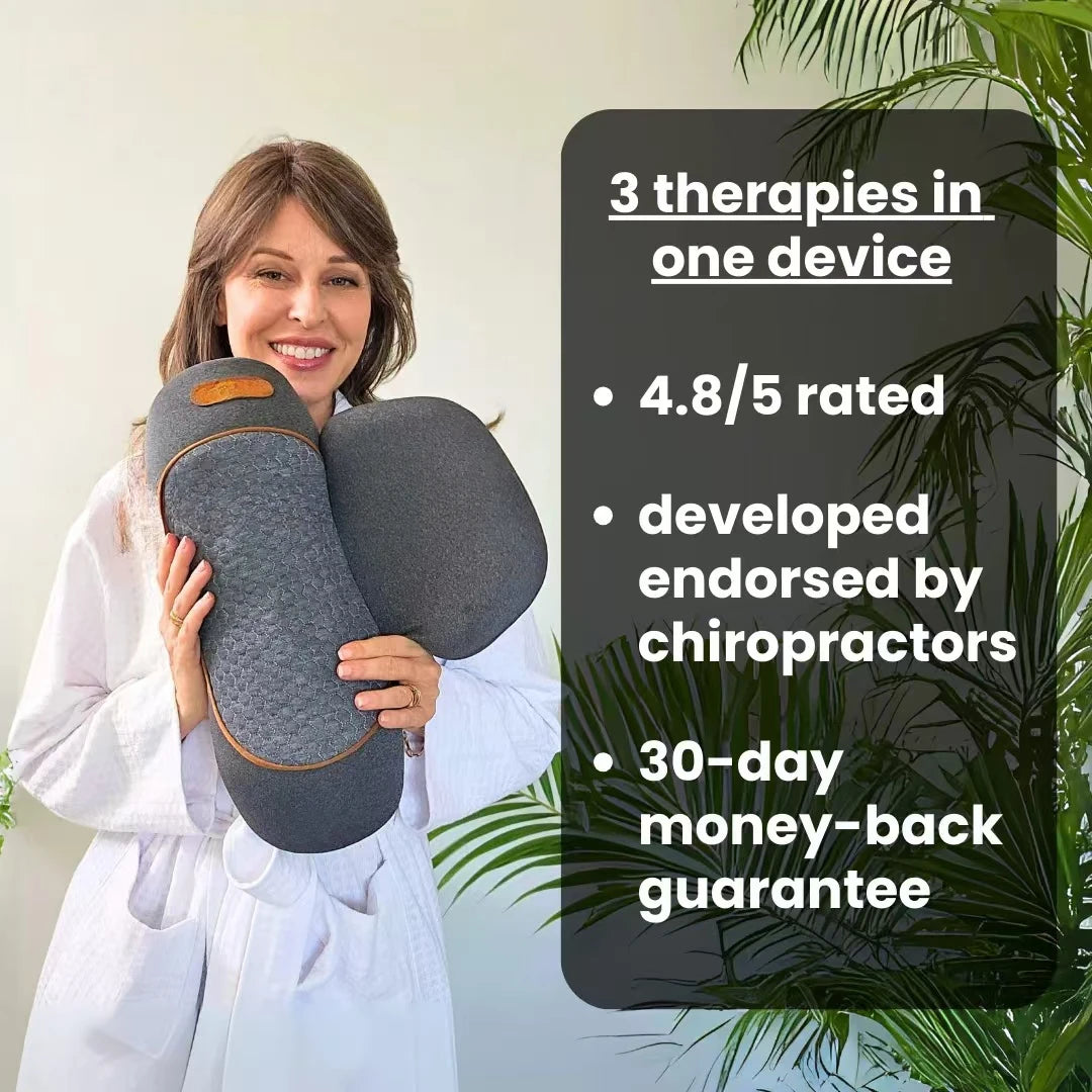 3-in-1 Heated Neck & Spine Massage Pillow