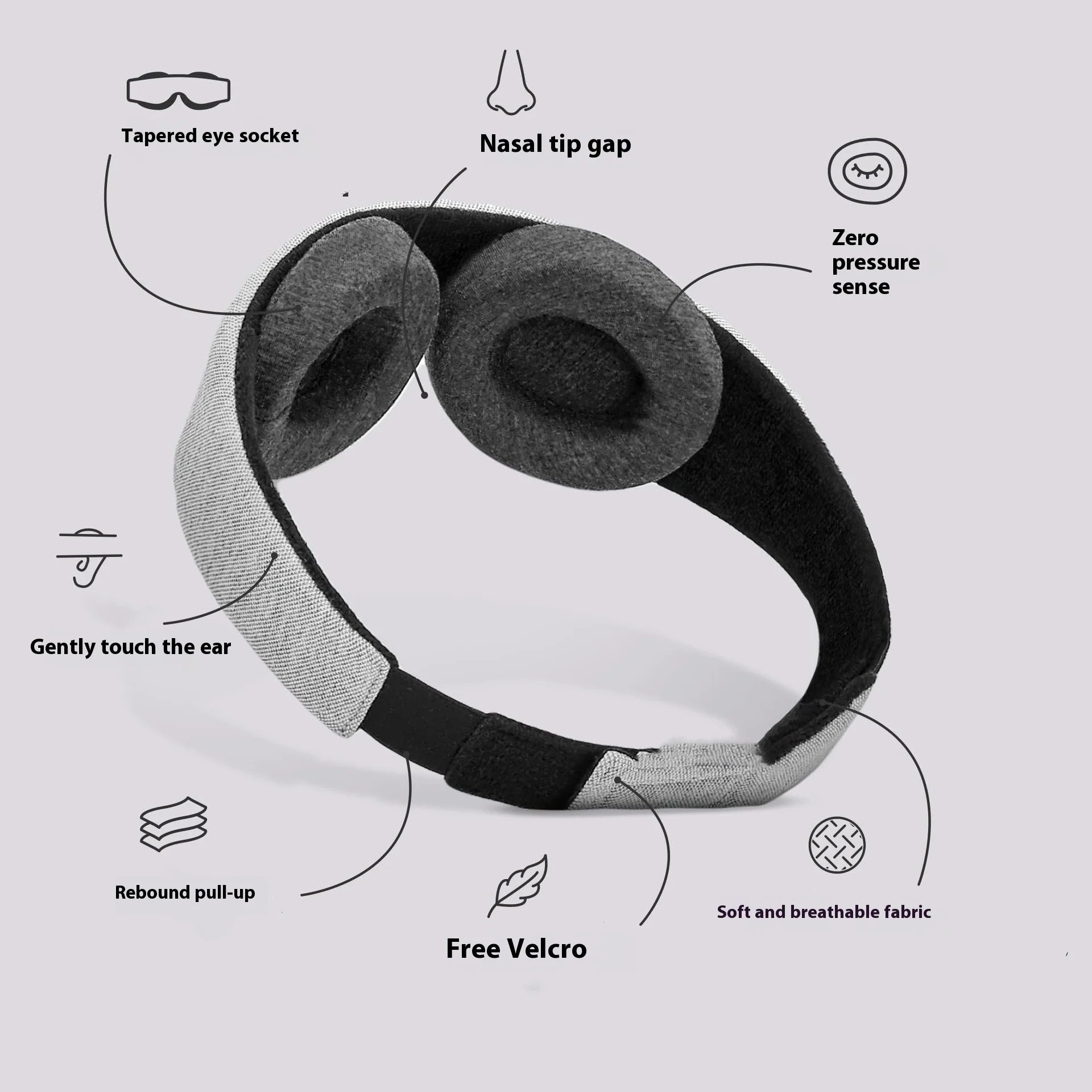 3D Sleep Mask – Zero Pressure & Blackout