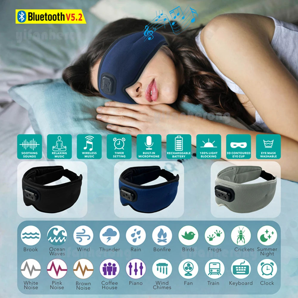 3D Bluetooth Sleep Mask with Earphones