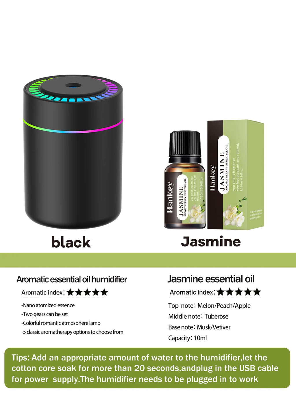 180ml Aromatherapy Diffuser with LED
