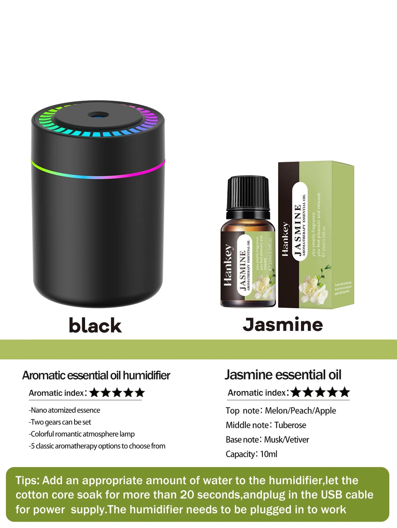 180ml Aromatherapy Diffuser with LED