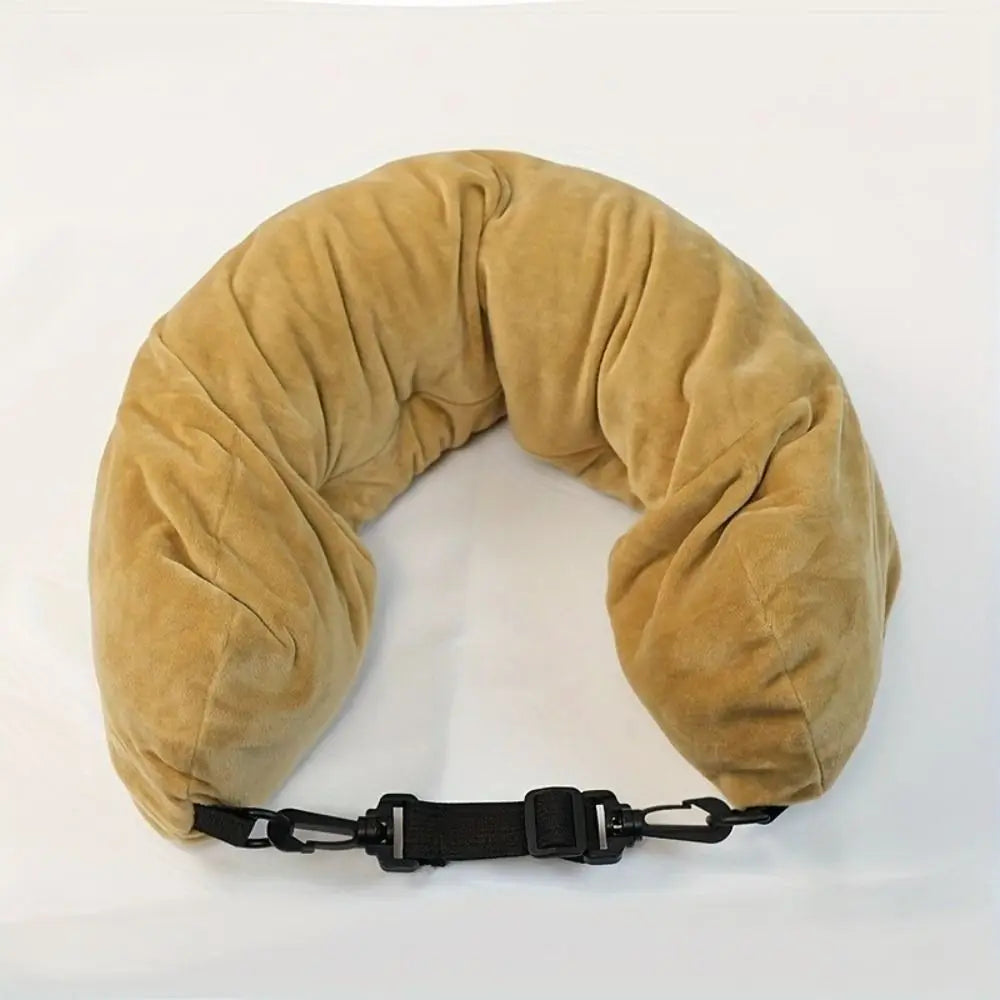 Fillable Travel Neck Pillow with Storage Bag