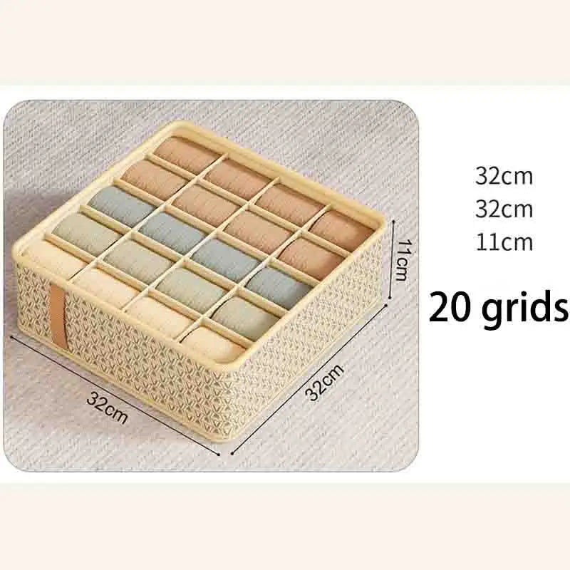 Multi-Compartment Underwear Organizer Box