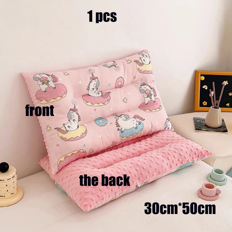 Kids Cotton Pillow with Cute Cartoon Print