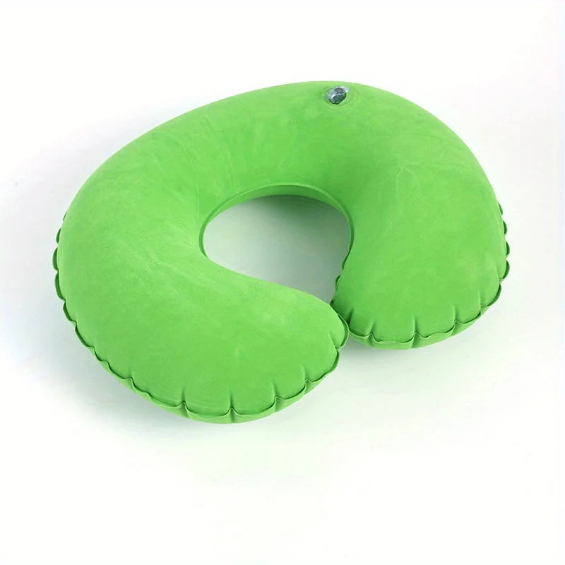 Inflatable C-Shaped Travel Neck Pillow