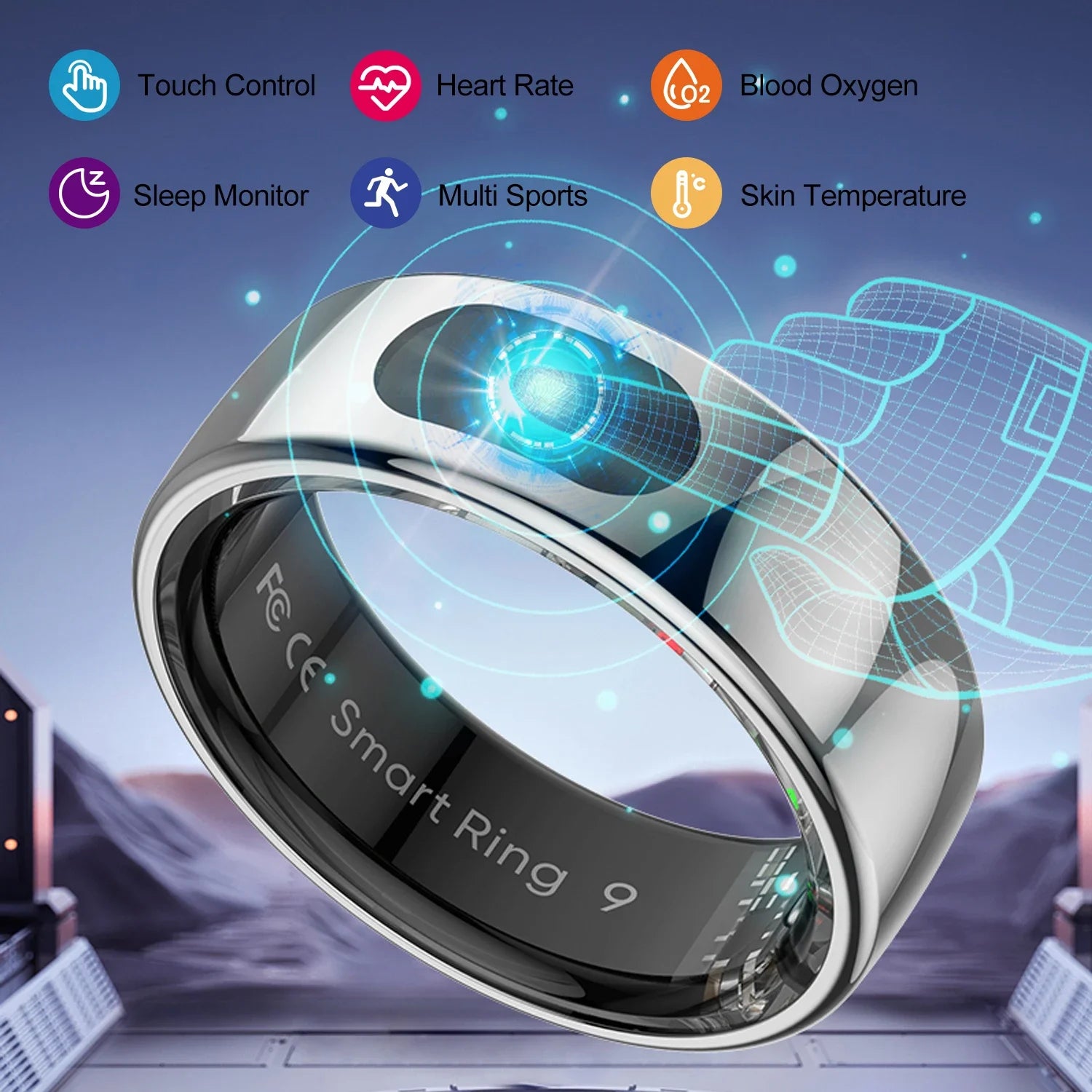 R08 Fashion Smart Ring for Health Tracking