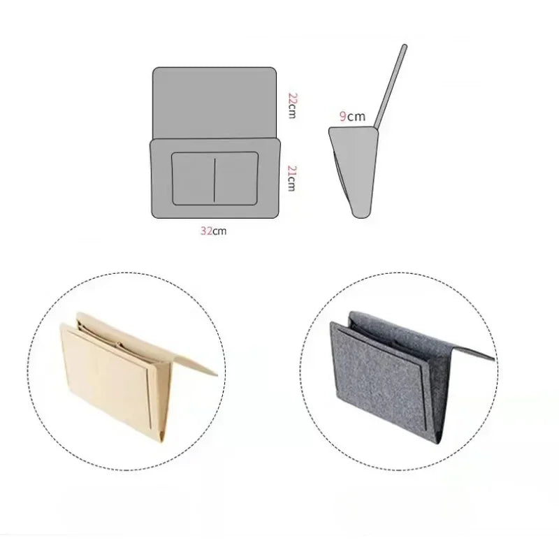 Felt Bedside Hanging Storage Caddy