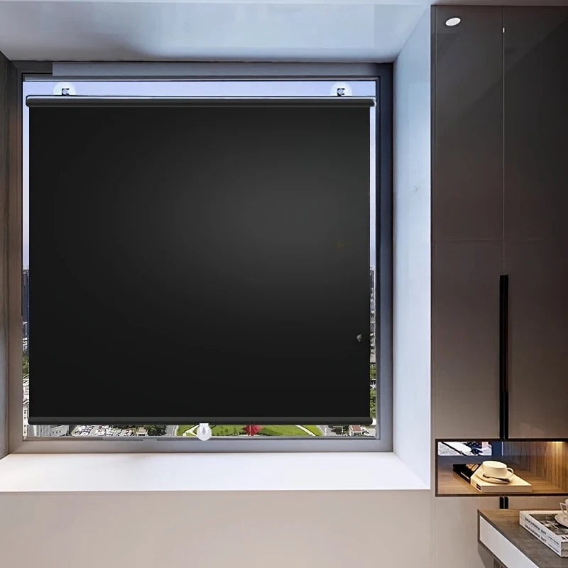 No-Drill Blackout Roller Blind – Window Shade