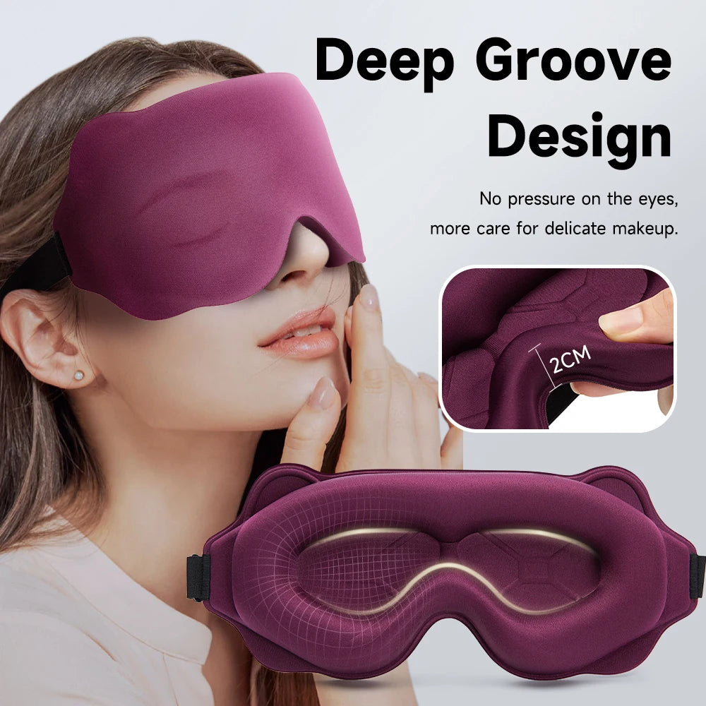3D Sleep Mask – Soft Memory Foam Eye Cover