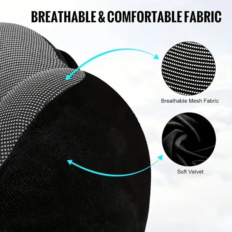 Hooded Memory Foam U-Shaped Travel Pillow
