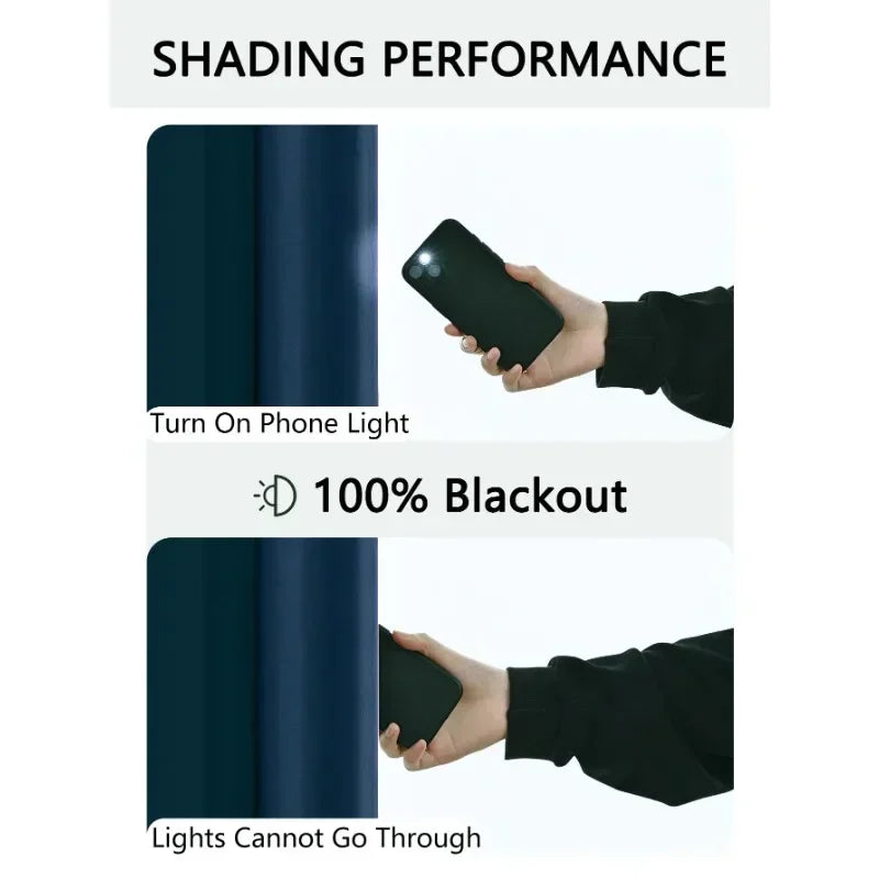 1PC/2PCS 100% Blackout Curtains – Thermal