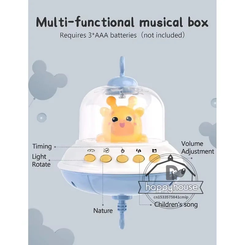 Musical Baby Crib Mobile with Lights & Music
