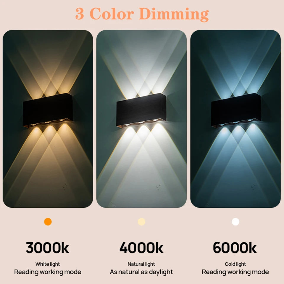 Touch Dimming LED Wall Lamp USB Rechargeable