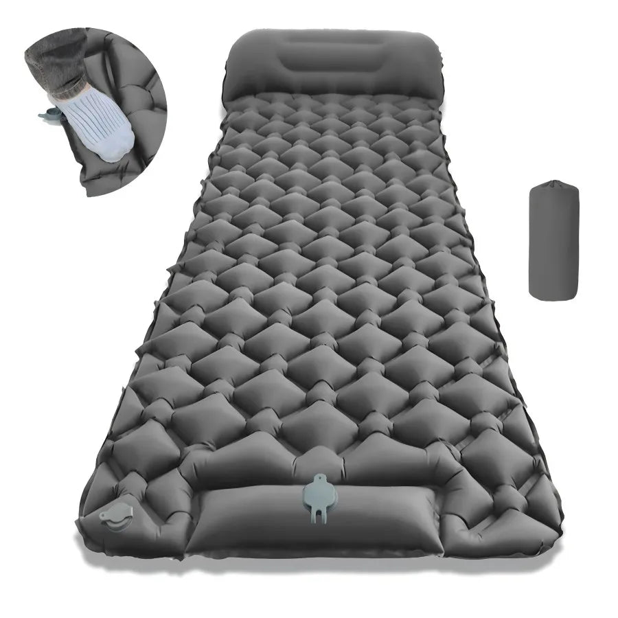 Ultralight Folding Camping Sleep Mat with Pillow