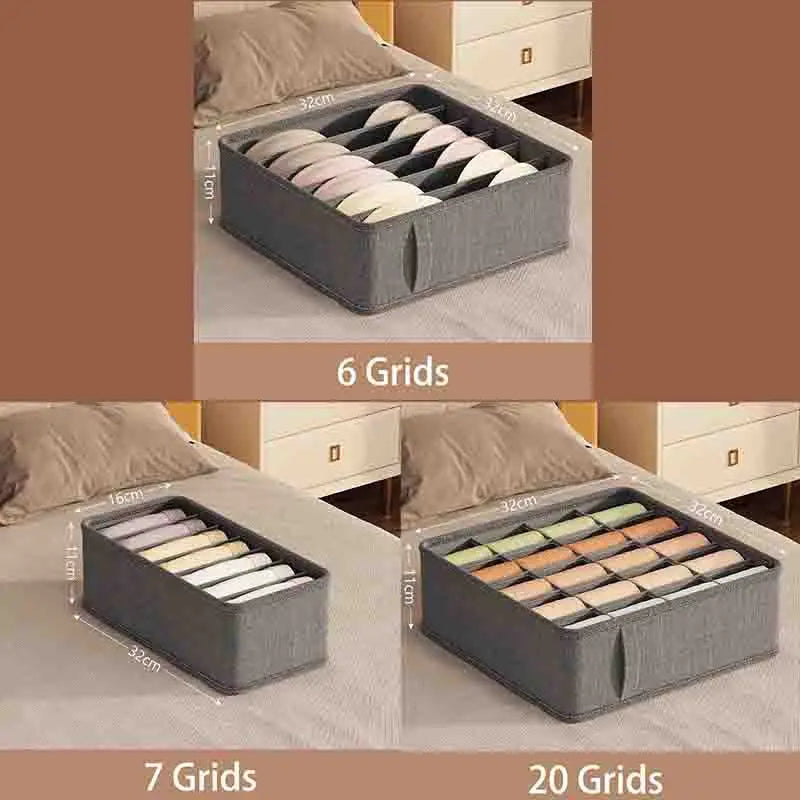 Multi-Compartment Underwear Organizer Box