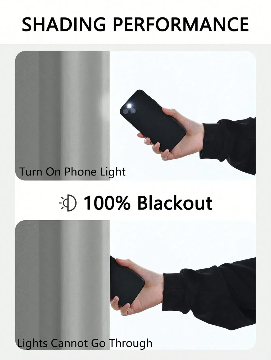 Solid 100% Blackout Curtain with Grommets