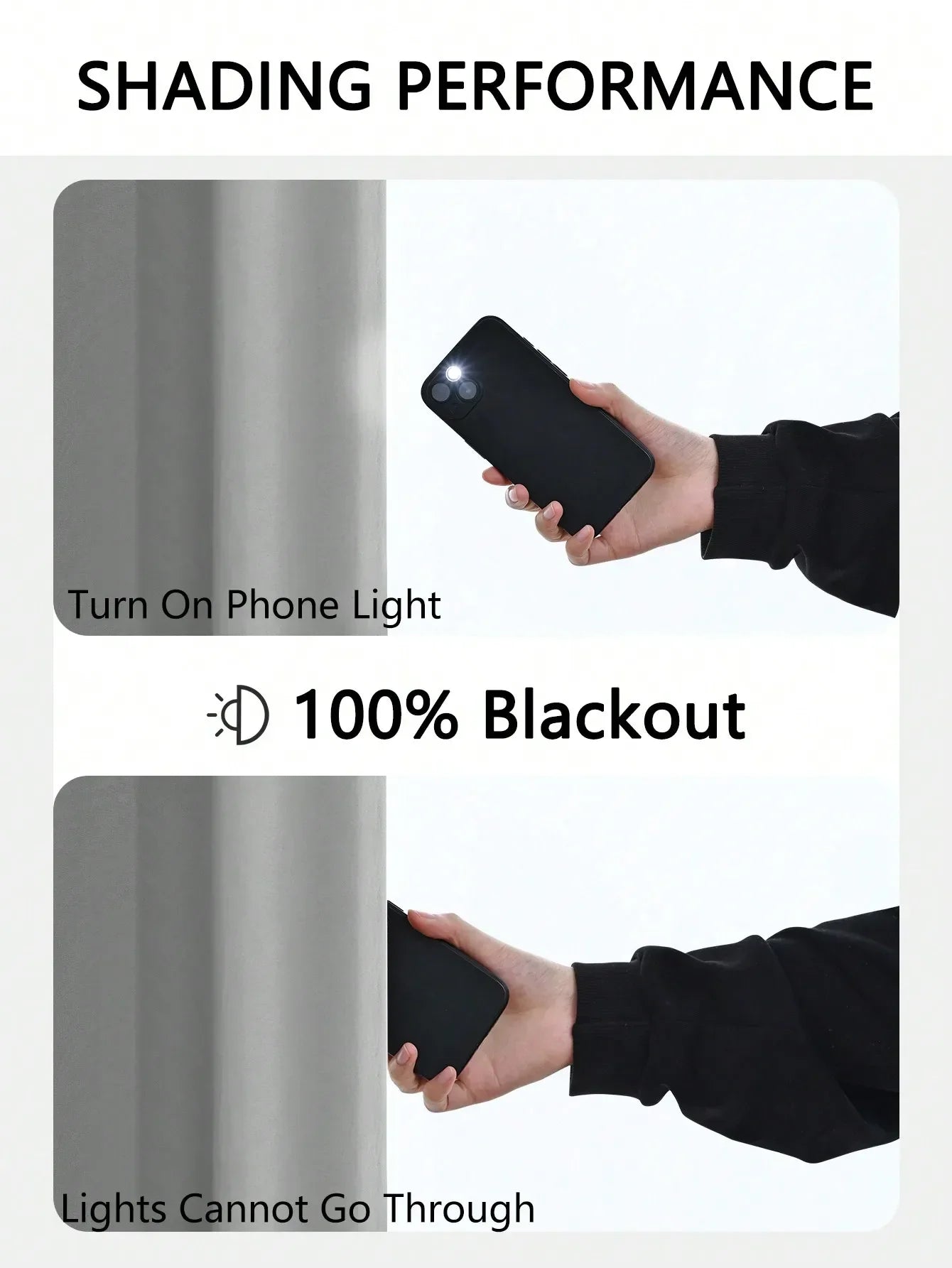 Solid 100% Blackout Curtain with Grommets