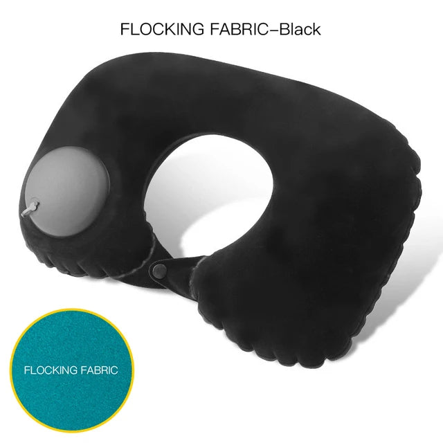 Inflatable U-Shaped Travel Neck Pillow