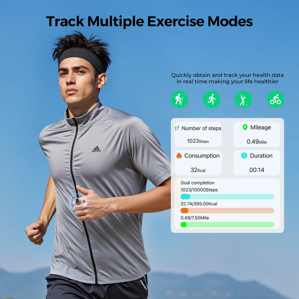 Smart Ring with Charging Box & Health Tracker