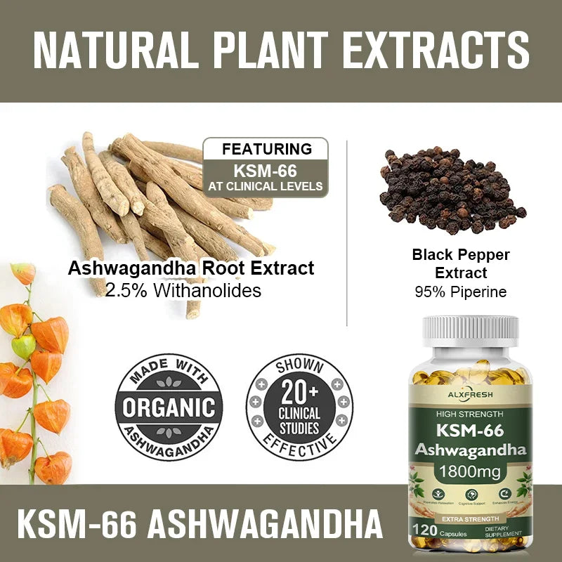 Ashwagandha Capsules for Stress & Energy
