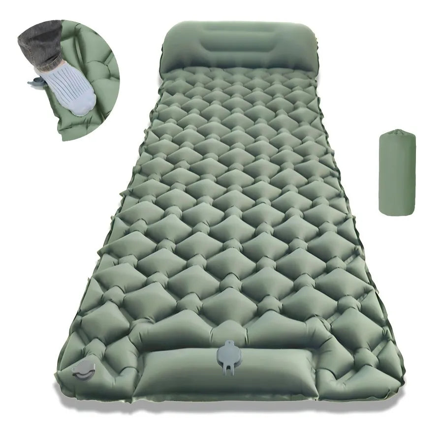 Ultralight Folding Camping Sleep Mat with Pillow