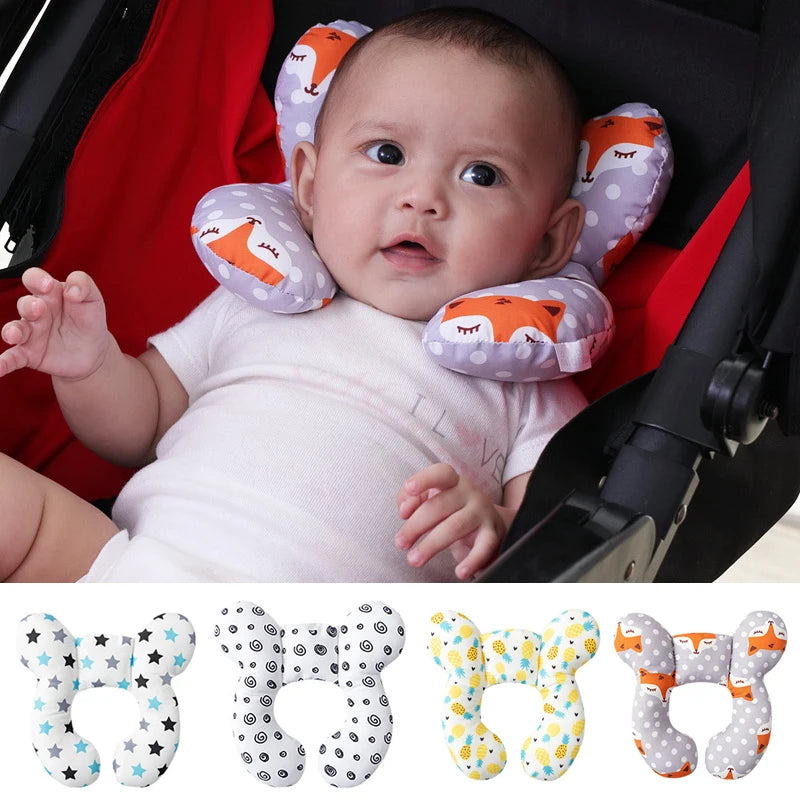 Kids U-Shaped Cotton Stroller Pillow