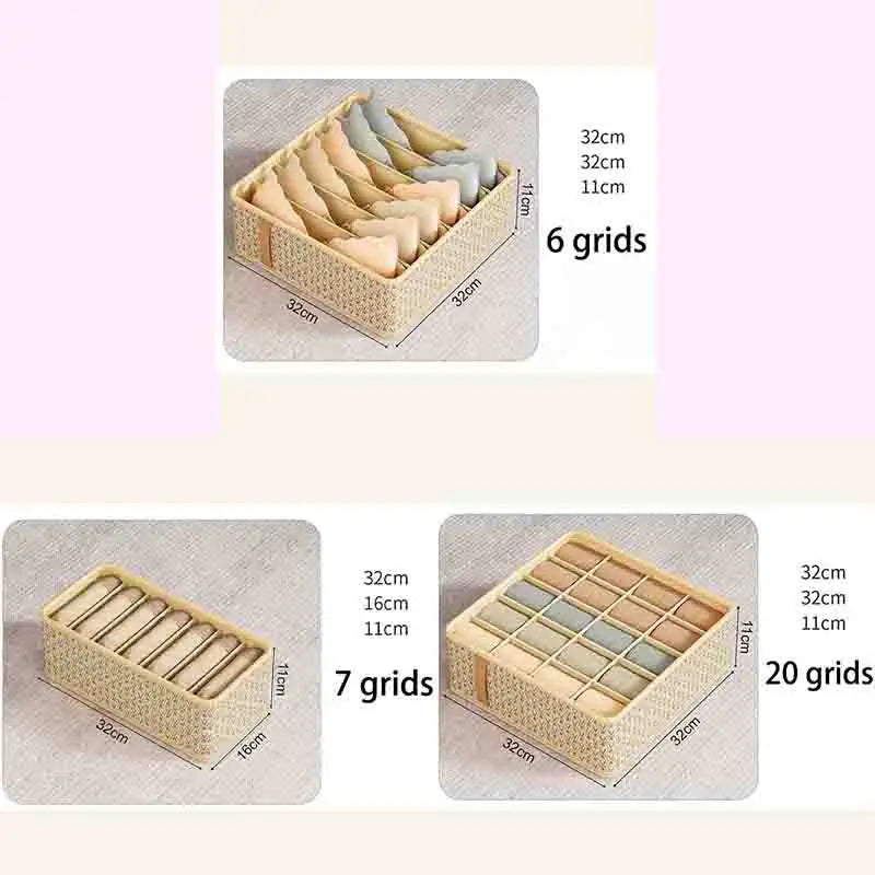 Multi-Compartment Underwear Organizer Box