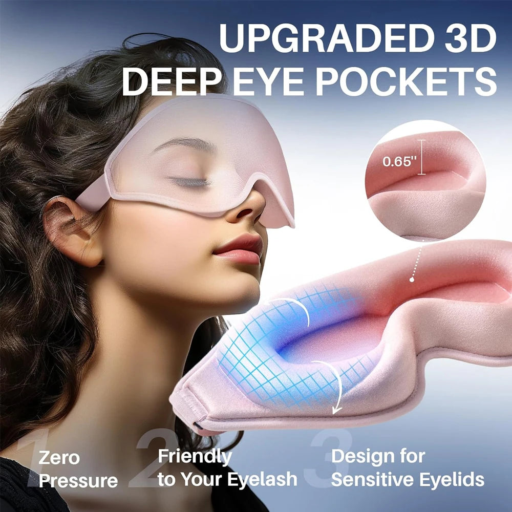 3D Sleep Mask – Zero Pressure Eye Cover