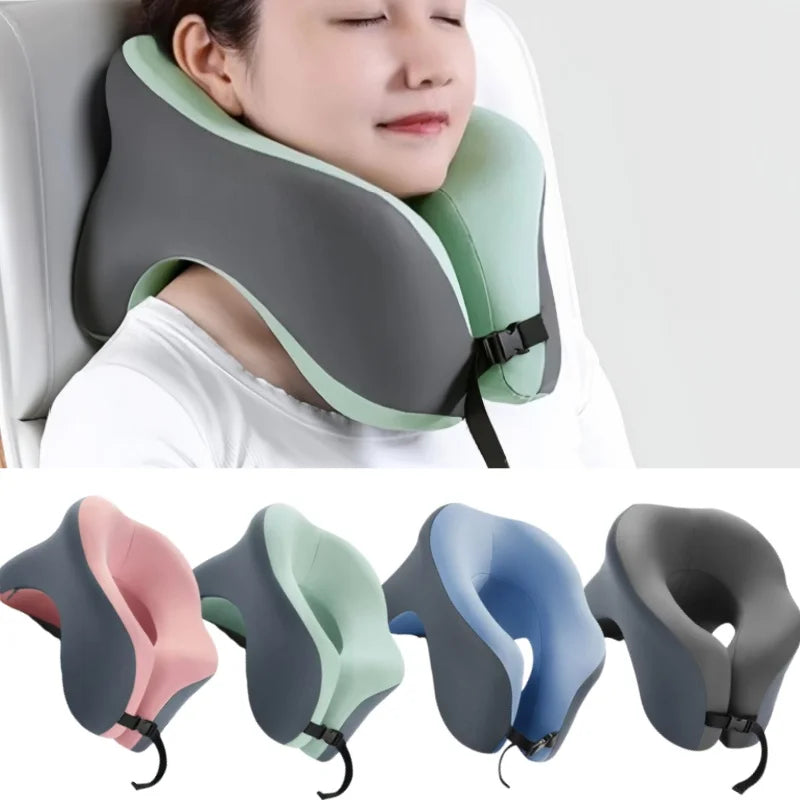 Portable Memory Foam U-Shaped Travel Pillow