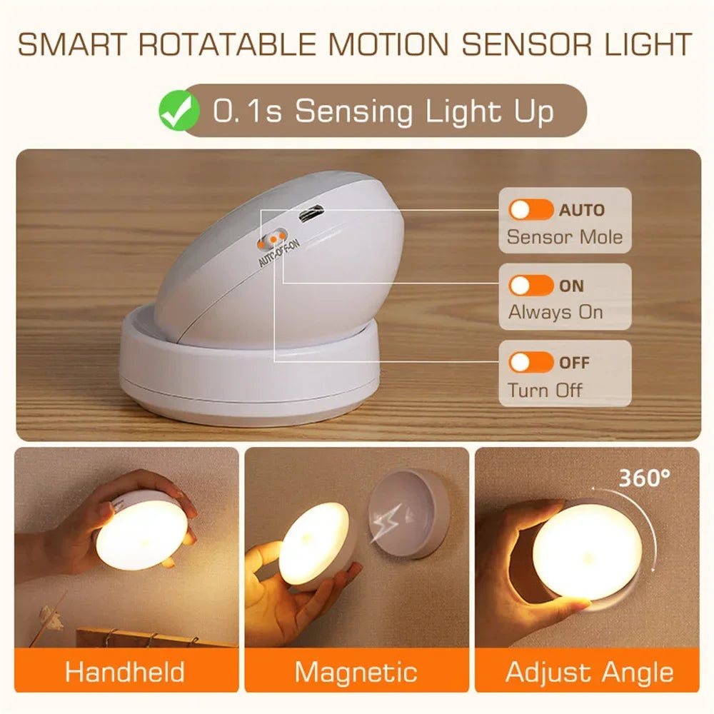 USB Rechargeable Motion Sensor LED Light
