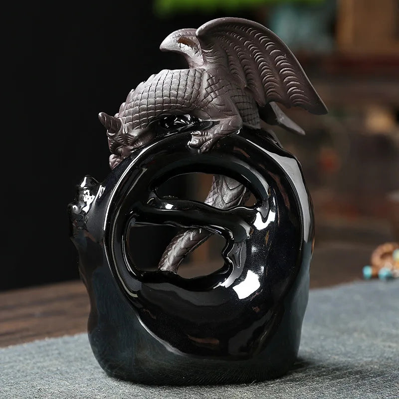 Dragon Backflow Incense Burner Ceramic