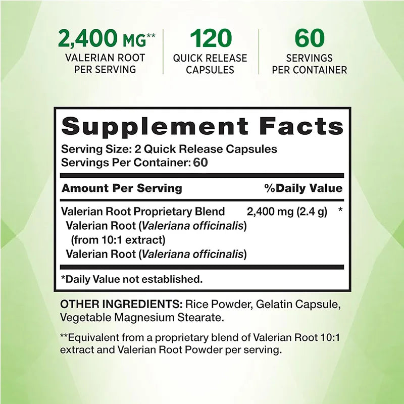 Valerian Root Sleep Aid Capsules