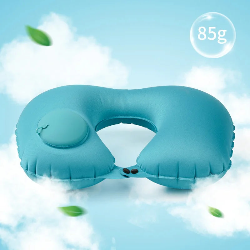 Inflatable U-Shaped Travel Neck Pillow