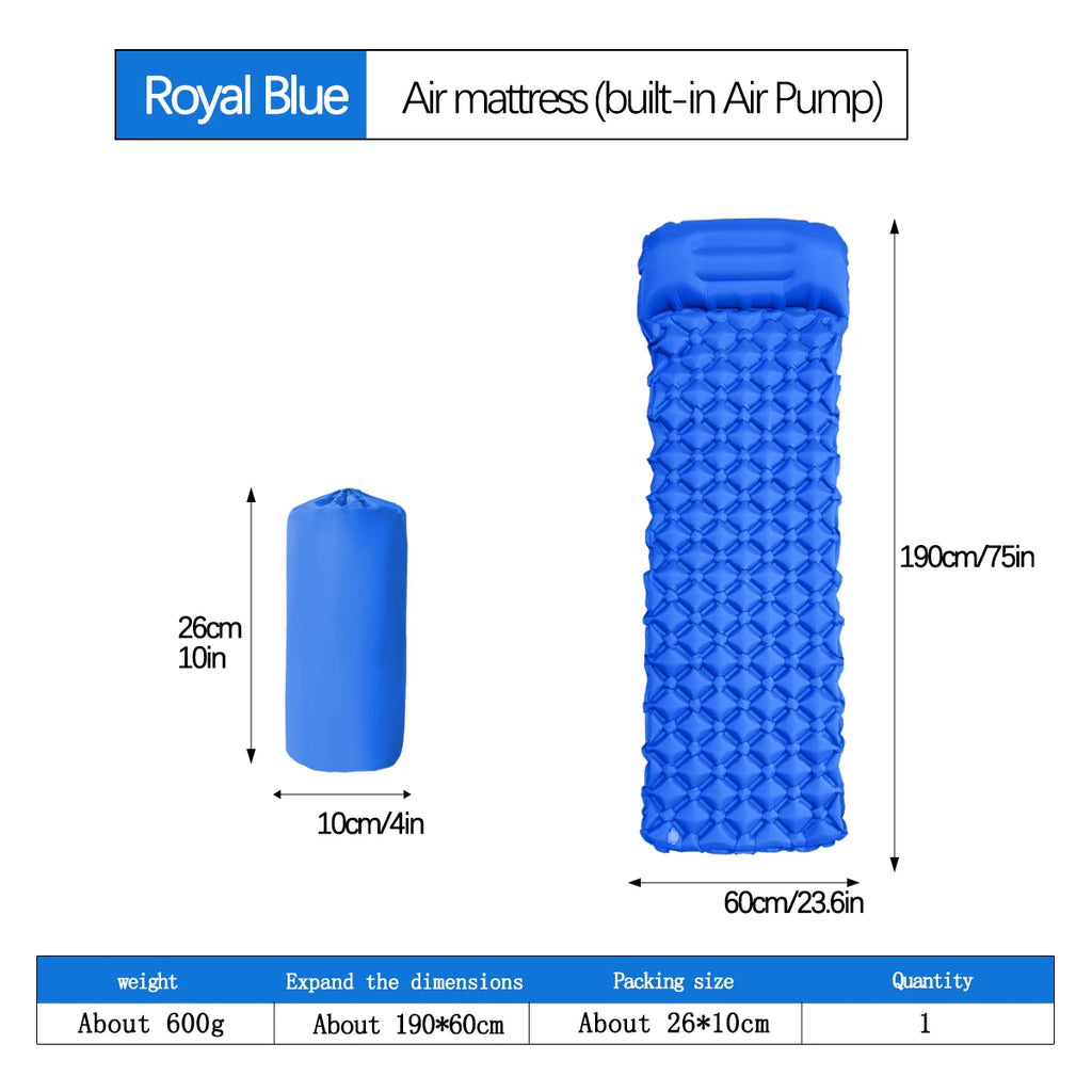 Ultralight Folding Camping Sleep Mat with Pillow