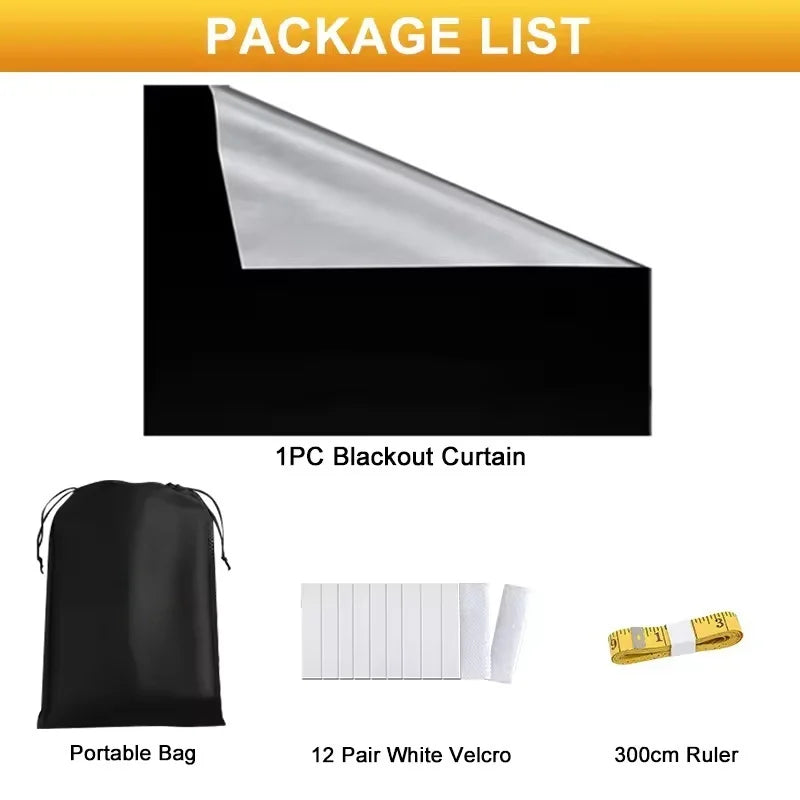 DIY Portable 100% Blackout Curtain Cloth