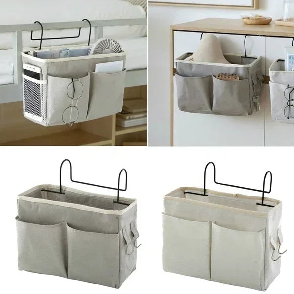 Bedside Hanging Storage Basket with Hooks